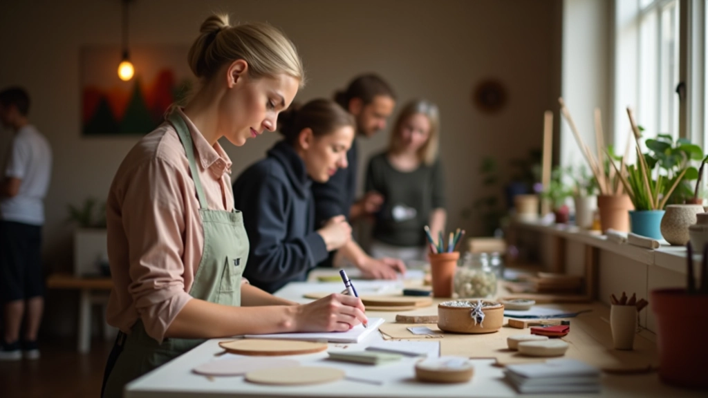 Creative workshop space showing collaboration and artistic activity