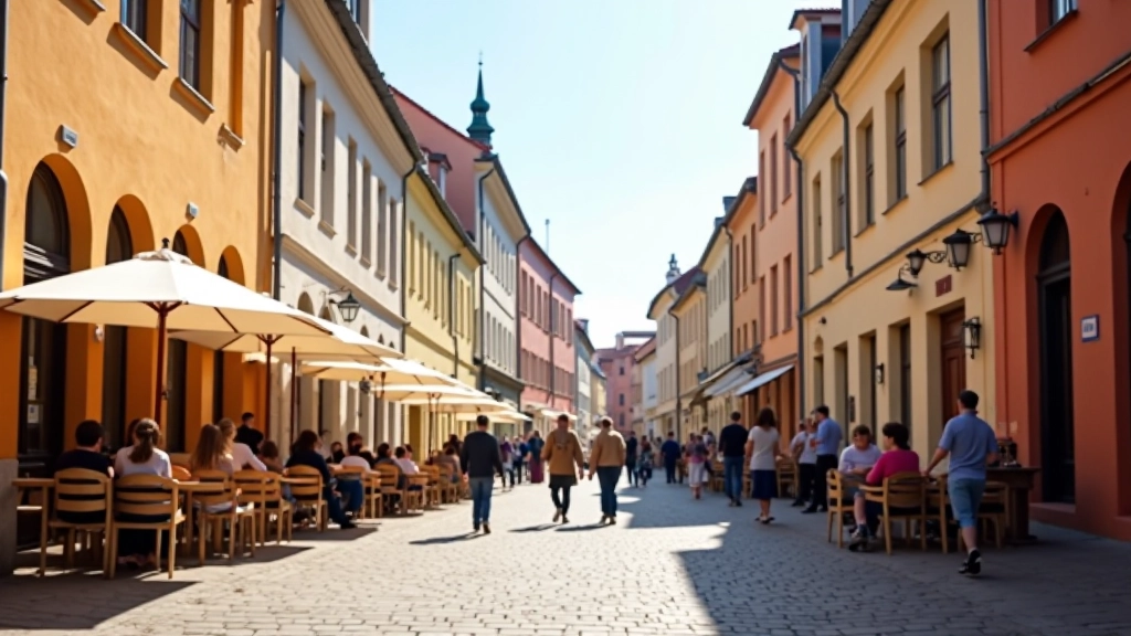 Rīga cultural district with historic architecture and street life